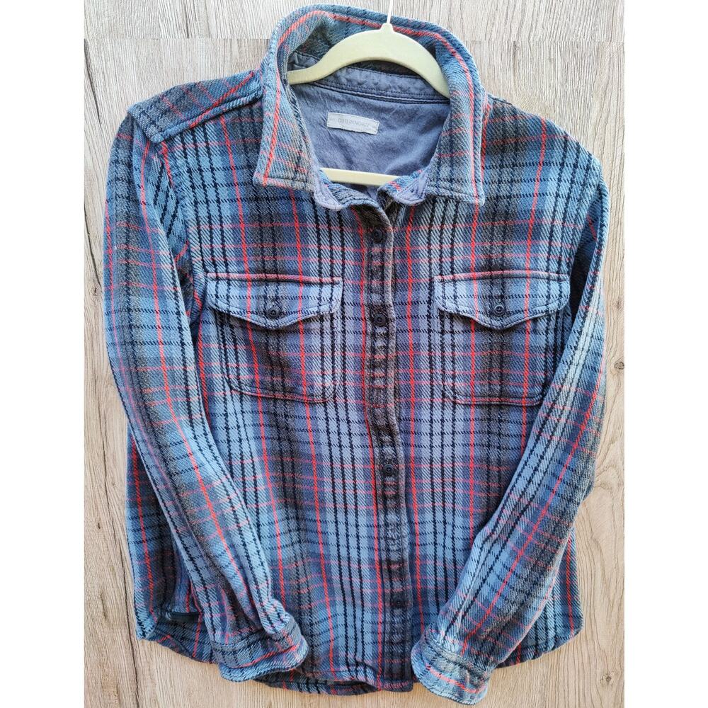 Outerknown Plaid Flannel 100% Organic Cotton Coastal Skater Winter cozy SZ M/L